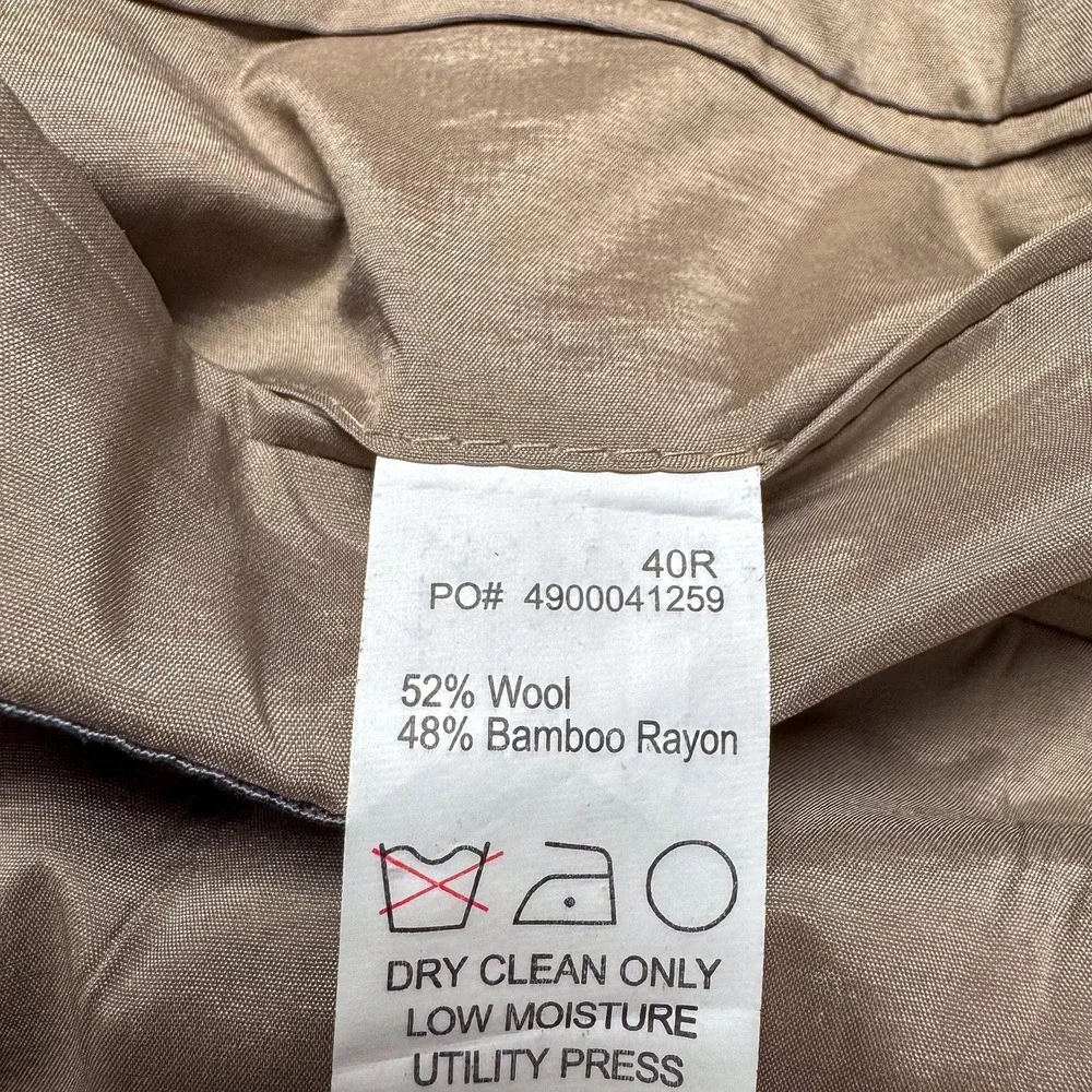 Ralph Ralph Lauren Blazer Mens 40R Brown‎ Check Wool Bamboo Rayon Sport Coat